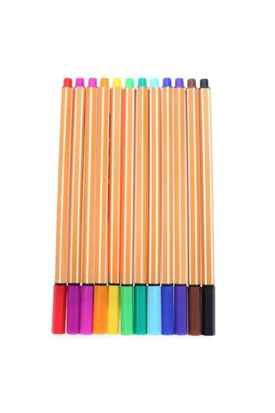 12 Color Fineliner Pen Set - 7