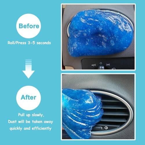 12 Pack Car Cleaning Gel, Car Accessories Putty Universal Cleaner Gel Auto Detailing Car Vents Keyboard Interior Dashboard Cleaner Slime Supplies, Dust Removal Kit for PC Tablet Laptop Camera 840g - 2