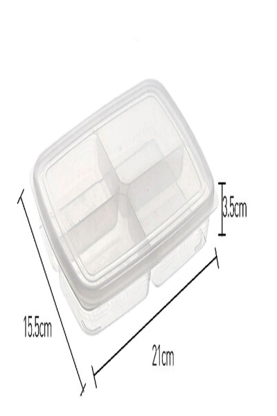 12 Pack Frozen Mini 4 Compartment Meal Prep Food Storage Containers - Ground Meat Chicken Freezer Organizer - 6