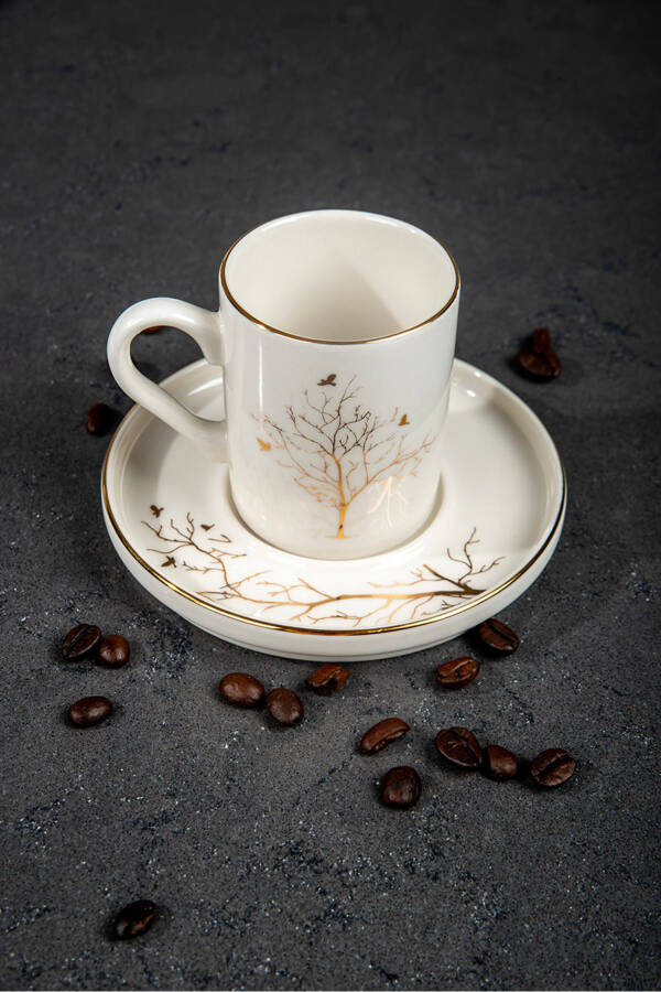 12 Piece 6 Person Tree of Life Coffee Cup Set - Coffee Cup Set 100ml - 6