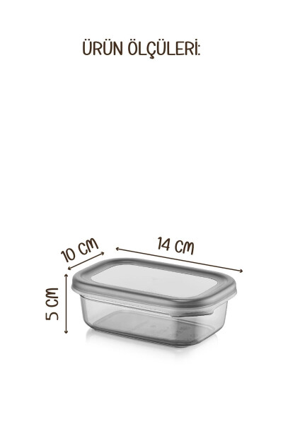 12-Piece Peggy Rectangular Spice Storage Container Set with White Screen Printed Labels, 400 ml, Anthracite - 8