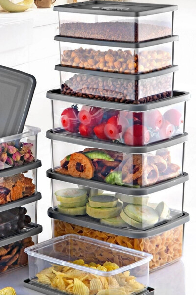 12-Piece Set Rectangular Microwave & Freezer Safe Trio Storage Container X4 0.75 Lt/1 Lt/1.5 Lt - 13