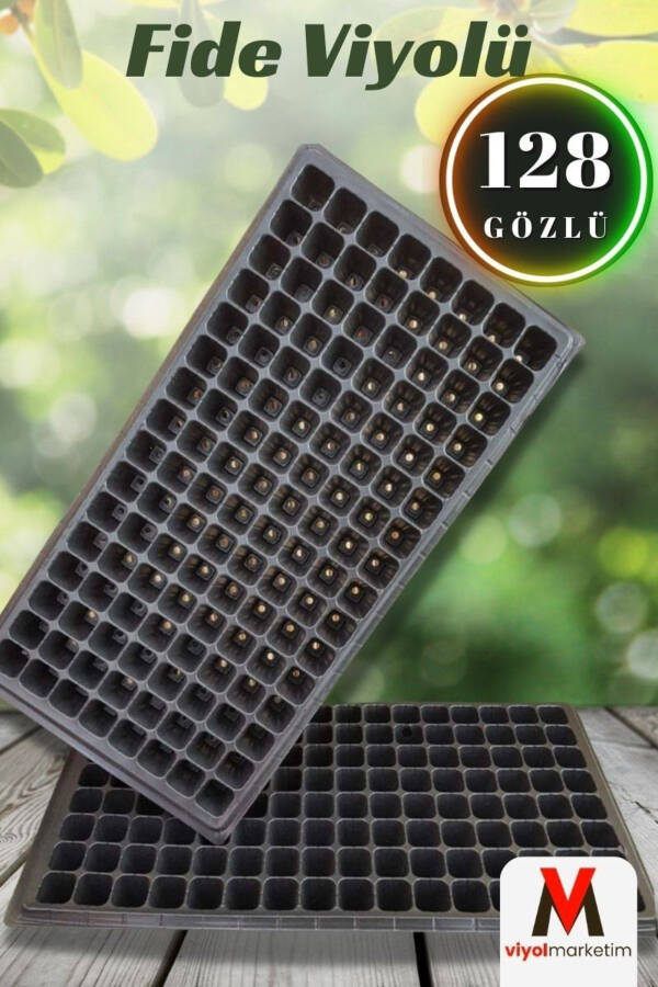 128 Cell Seedling Tray 10 Pieces Seedling Trays Seed Germination Container Seedling Growing Container - 1