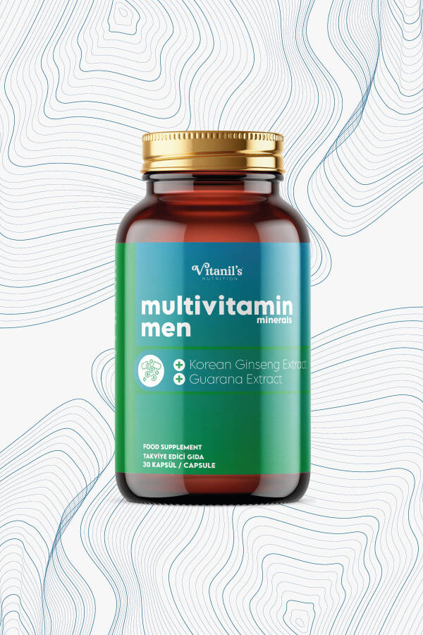 13 Types Vitamin Mineral Multivitamin Minerals Men 30 Capsules Korean Ginseng & Guarana - 6