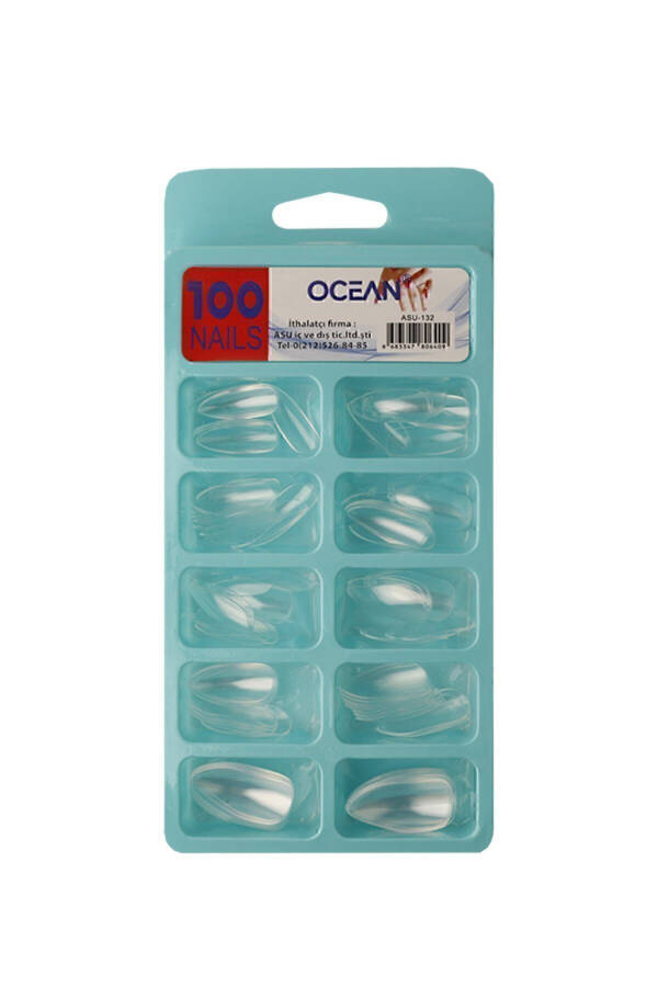 132 - 100 Pack Almond Fake Nails - 2