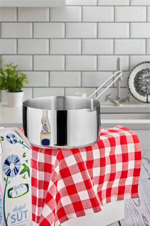 14 Cm Medium Size Luxury Stainless Steel Milk Pot & Sauce Pot & Casserole - 2