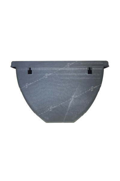 1.4 Litre Anthracite Half Wall Balcony Planter Garden Wall Matt Plastic Planter Drop No1 24.5x15.5cm - 13