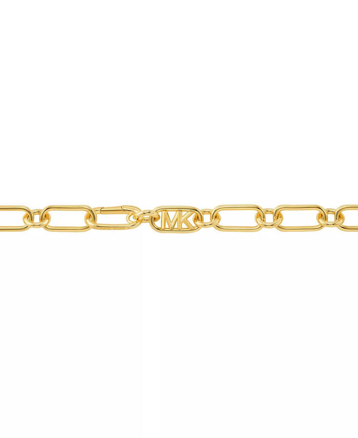 14K Gold Plated Empire Chain Double Layer Necklace Gold - 2