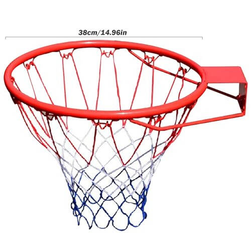 15'' Basketbol Potası Ağı Duvara Monte Basketbol Potası Değiştirme Ağır Hizmet Tipi Basketbol Zinciri Ağı Güçlendirilmiş Çocuk Basketbol Potası Değiştirme İç ve Dış Mekan - 5