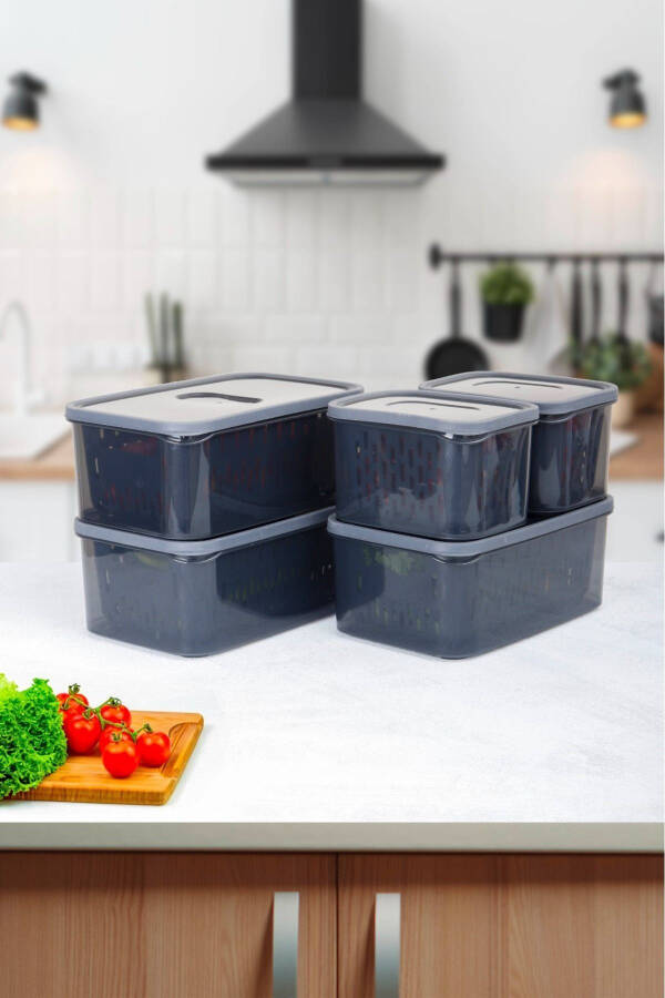 15 Piece Fresh Anthracite Filtered Fridge Storage Set - 13