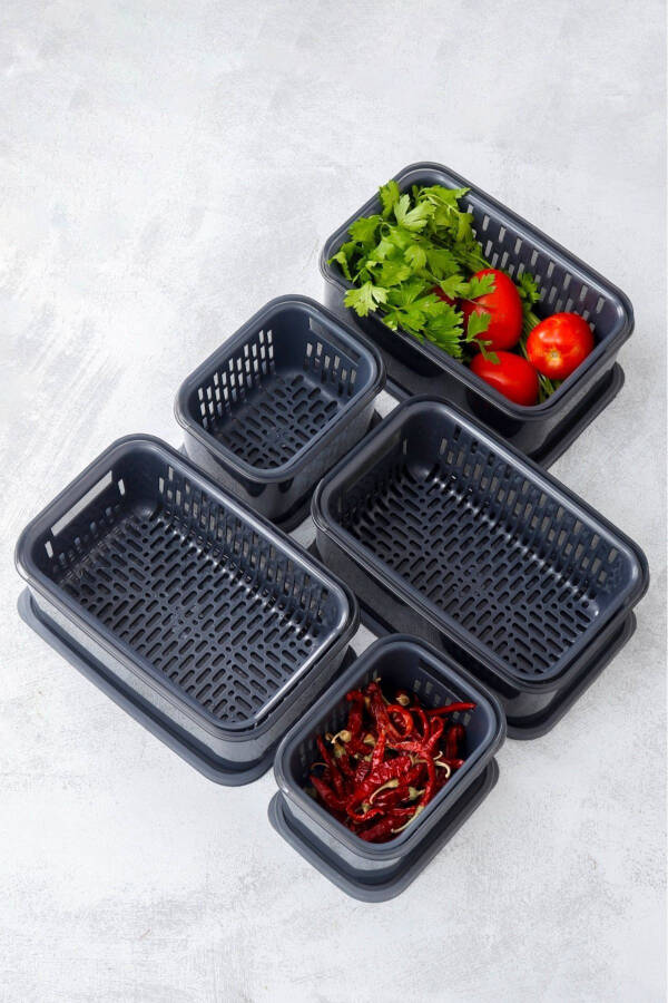 15 Piece Fresh Anthracite Filtered Fridge Storage Set - 16