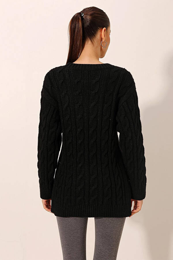 15849 Thick Knit Wool Sweater - Black - 7