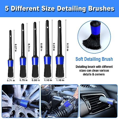 15Pcs Car Interior Detailing Kit, Car Cleaning Kit Interior Cleaner with Windshield Cleaning Tool, Car Detailing Brushes, Car Cleaning Gel, Car Cleaning Supplies Tools Accessories Kit for Interior - 3