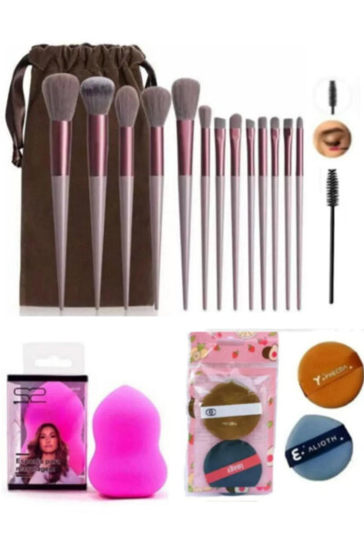 18 Piece Makeup Brush Set Makeup Sponge And Brush Set - 1