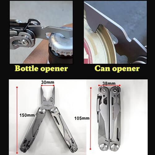 19-in-1 Stainless Steel Multitool - Versatile EDC Gear for Men | Camping, Fishing, Hiking & Firefighting | Pocket, Survival & Fishing Knife with Dual Force Functionality - 7