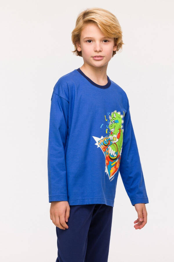 2-8 Years Old Boy Pajama-Plu - 875-Blue - 18