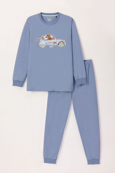 2-8 Years Old Boys Pajama-Plc - 813-Blue - 13