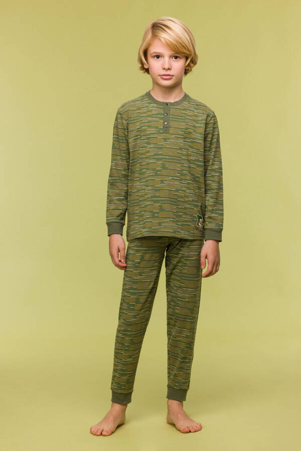 2-8 Years Old Boys Pajama-Pld - 917-Green - 15