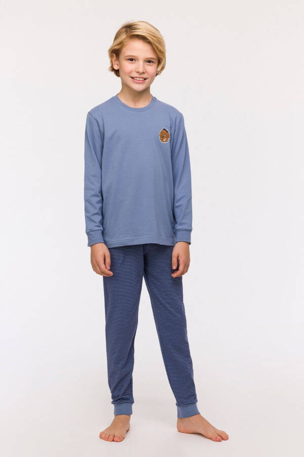 2-8 Years Old Boys Pajama-Pzl - 813-Blue - 9