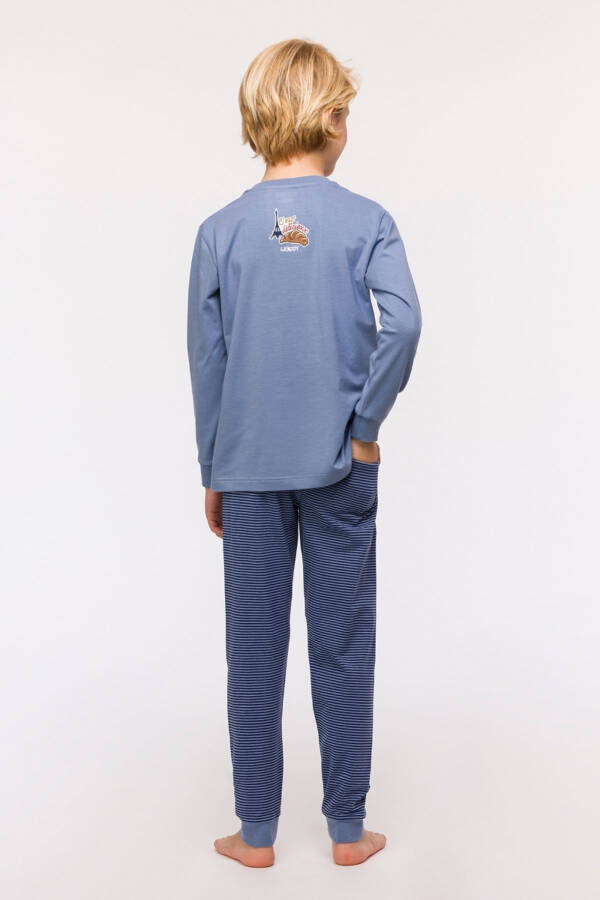 2-8 Years Old Boys Pajama-Pzl - 813-Blue - 10