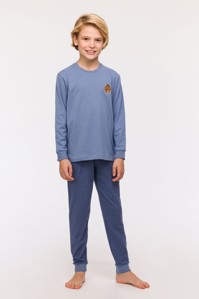 2-8 Years Old Boys Pajama-Pzl - 813-Blue - 1