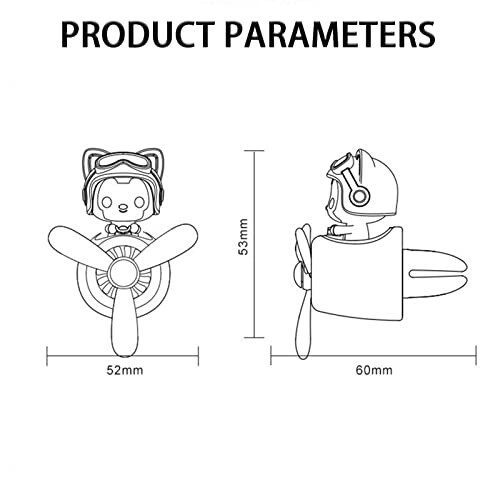 2 Adet Araba Hava Kokusu, Sevimli Ayı Pilot Araba Difüzörü, Pervane Hava Çıkış Havalandırma Kokuları, Araba İç Dekorasyonuna Uygun Araba Parfümü (Ördek + Tilki) - 2