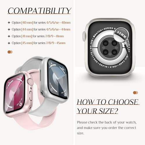 2 dona Goton suv o'tkazmaydigan Apple Watch korpusi SE 6 5 4 seriyasi uchun 44 mm ekran himoyachi, 360 daraja himoyalangan shisha yuz qopqog'i + iWatch aksessuarlari uchun orqa tampon 44 mm - 2