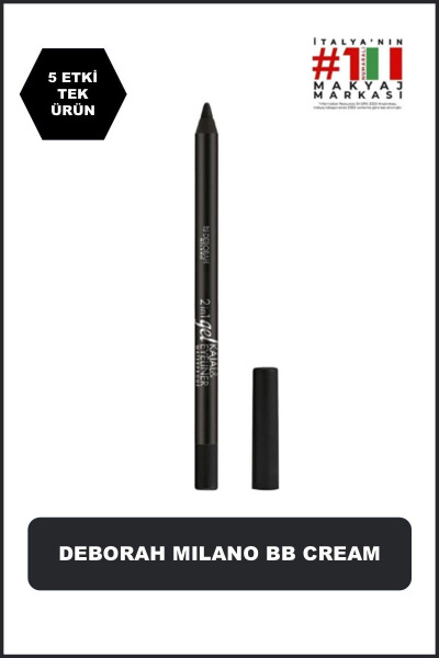 2-in-1 Gel Kajal & Eyeliner Pencil Eyeliner 01 Black - 1