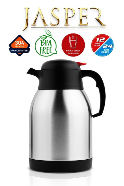 2 Liter Double Walled Picnic Camping Outdoor Steel Tea Thermos 1200a Penguin - 20