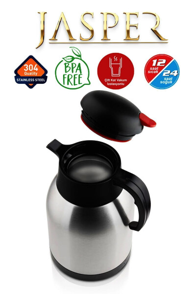 2 Liter Double Walled Picnic Camping Outdoor Steel Tea Thermos 1200a Penguin - 22