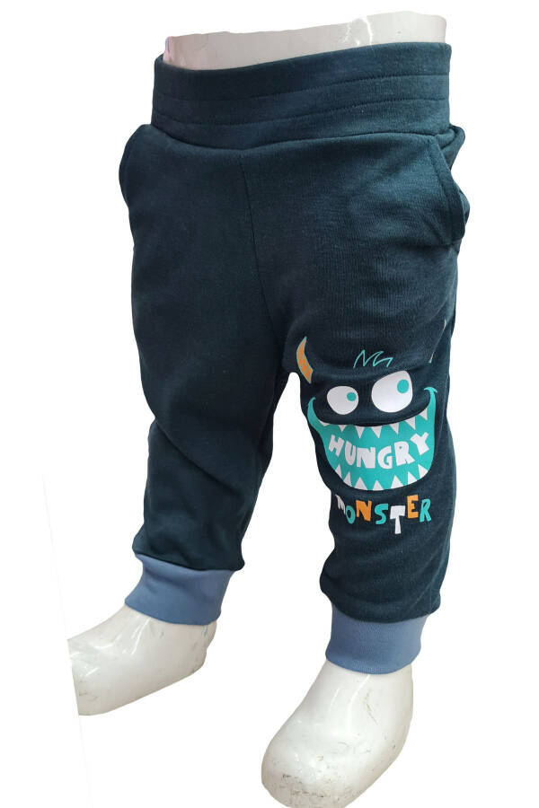 2 Pack Baby Toddler Sweatpants with Pockets, Thick Waistband with Elastic, Single Bottom - 5