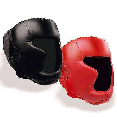 2 Pack Boxing Headgear Boxing Gear Equipment Taekwondo Sparring Gear MMA Gear Muay Thai Boxing Safety Helmet Boxing Protective Gear for Men Women Beginner - 1