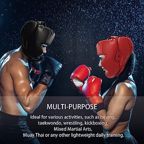 2 Pack Boxing Headgear Boxing Gear Equipment Taekwondo Sparring Gear MMA Gear Muay Thai Boxing Safety Helmet Boxing Protective Gear for Men Women Beginner - 7