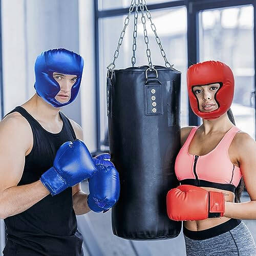 2 Pack Boxing Headgear Boxing Gear Equipment Taekwondo Sparring Gear MMA Gear Muay Thai Boxing Safety Helmet Boxing Protective Gear for Men Women Beginner - 7