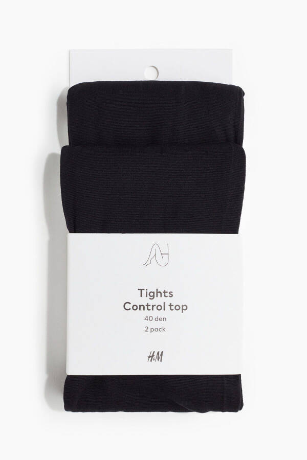 2 Pack Control Top Tights 40 Denier - 1