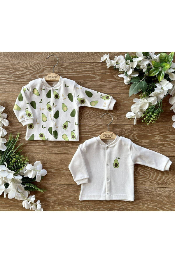 2 Pack Cotton Baby Cardigan Set Avocado - 4