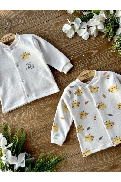 2-Pack Cotton Baby Top Set Giraffe - 1