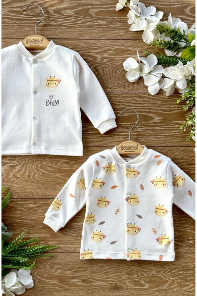 2-Pack Cotton Baby Top Set Giraffe - 2