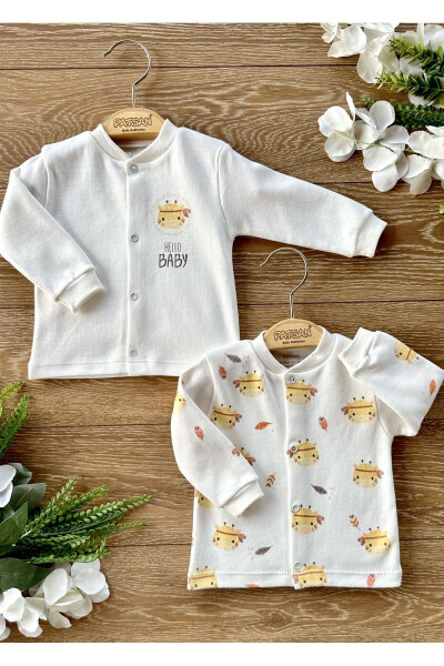 2-Pack Cotton Baby Top Set Giraffe - 3