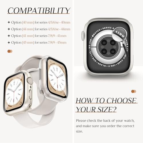 2-Pack Goton Waterproof Apple Watch Case for SE Series 6 5 4 Screen Protector 44mm, 360 Protective Glass Face Cover + Back Bumper for iWatch Accessories 44 mm - 2