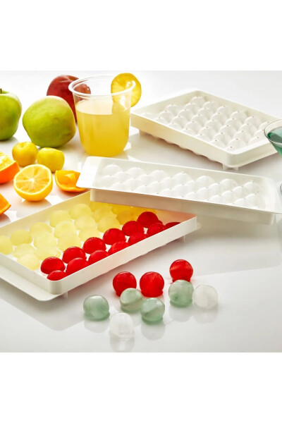 2 Pack Large Practical Lidded 33-Compartment Droplet Ice Cube Tray | Lidded Droplet Model - 1