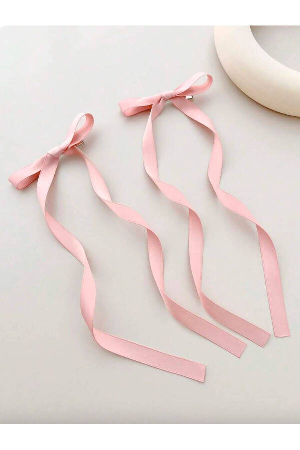 2 Pack Satin Bow Clip - 1