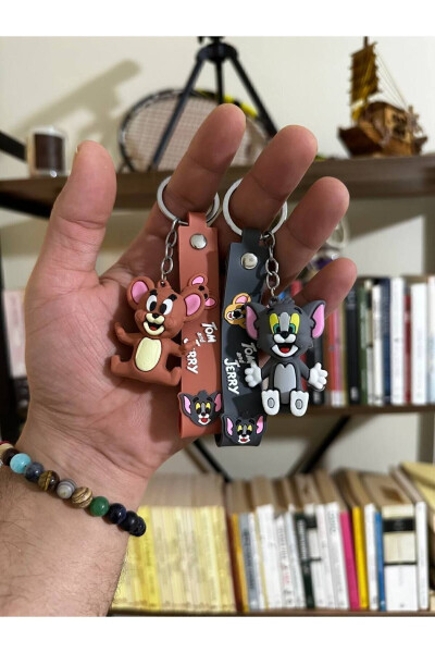 2 Pack Tom & Jerry Keychain & Bag Accessory 3D - 3