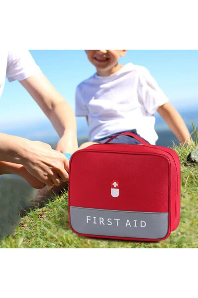 2 Pack Travel & Home First Aid Kit - Portable Medicine Organizer with Emergency Supplies - 10