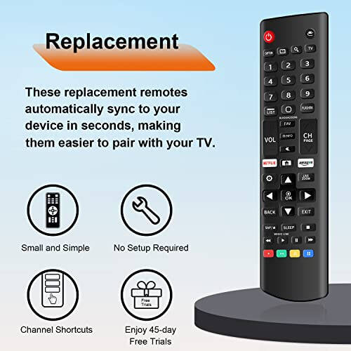 2 Pack Universal TV Remote Control for LG Smart TV Remote Replacement for All LG Smart TVs Models AKB75095307 AKB75375604 AKB74915305 New TV Remote with Netflix Prime Video Shortcut Buttons - 6