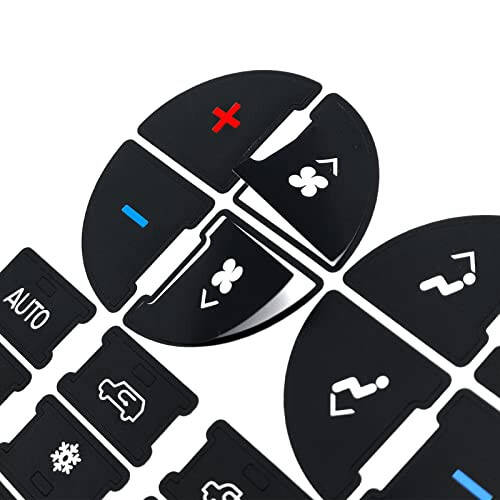 2 Packs AC Dash Button Repair Kit -Compatible with Chevy, Best for Fixing Ruined Faded A/C Control Buttons - Decal Replacement Fits Select 07-14 GM Vehicles - Car SUV Van Truck Accessories - 3