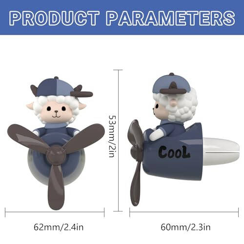 2 Pcs Pilot Car Air Fresheners, Cute Duck Car Vent Clip Air Freshener with 8 Fragrant Tablets Automotive Air Outlet Fan Diffuser, Car Interiors Vent Decoration (Bear+Duck) - 3