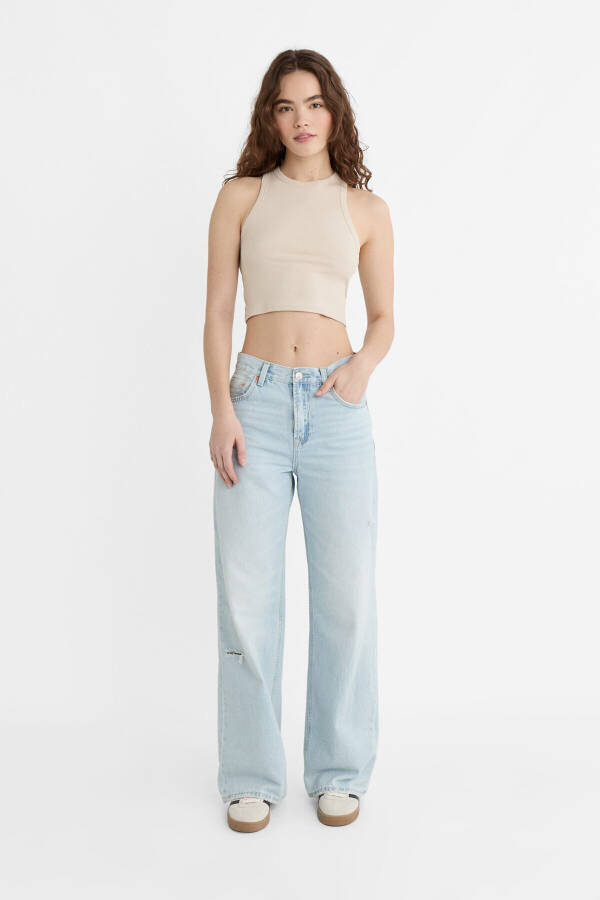 2-Piece Basic Ribbed Crop Top Set - 2