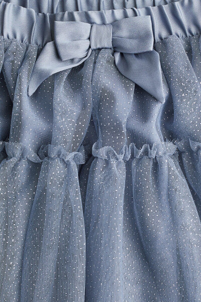 2-piece girls dress with blue top and tulle skirt - 3