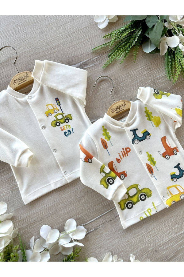 2-Piece Organic Cotton Baby Top & Bottom Set Cars - 2